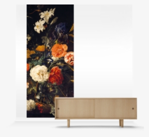Accent Murals Of A Vase Of Flowers With Berries And