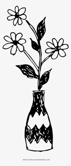 Flower Vase Coloring Page - Drawing