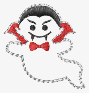 Vampire Ghost Feltie Machine Embroidery Design - Necklace