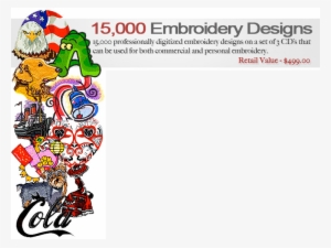 The 15,000 Embroidery Designs Cd Has Over 15,000 Professionally - Patriotic Eagle Embroidery Design