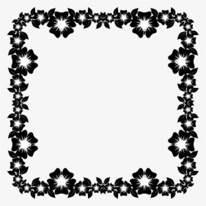 Medium Image - Black Flower Frame Png