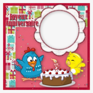 Cadre Anniversaire Png, Gâteau ♥ Birthday Frame Png - Galinha Pintadinha Adesivo