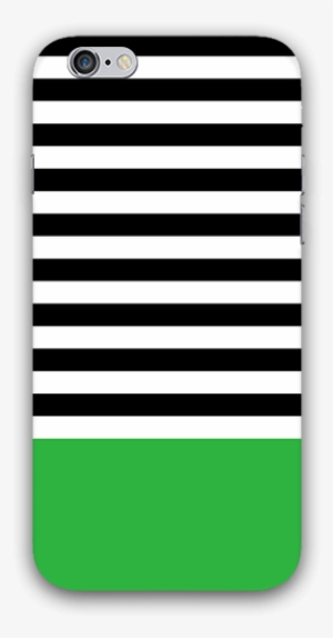 Black Green Stripe Pattern Iphone 6 Mobile Case - Mobile Phone