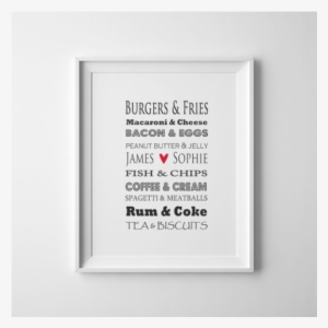 Personalised Couples Things That Go Together Picture - Romance