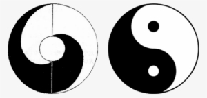 An Old And Modern (right) Version Of The Tai Chi Tu, - Yin And Yang