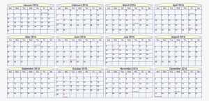 Calendar Date 2018 Month Year - Month Of The Year Calendar