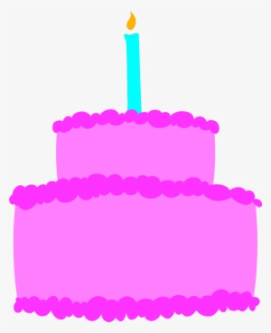 Cake Clipart Transparent Background - Pink Birthday Cake Clip Art