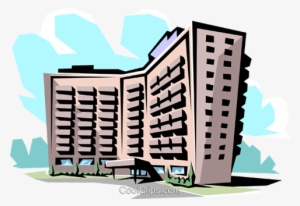 Apartment Building Royalty Free Vector Clip Art Illustration - Apartamento Clipart