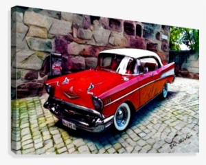 Auto Car Abstract Realism Art 57 Chevy Bel Aire By - Car