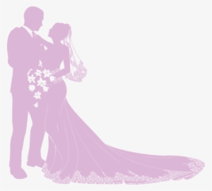 divers - wedding couple silhouette vector