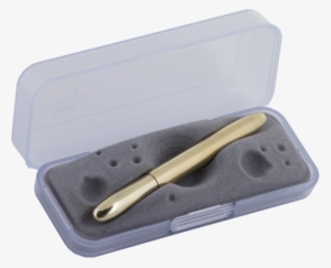 Here Is The Open Raw Brass Fisher Bullet Space Pen, - Fisher Space Pen #400raw