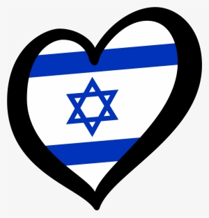 israel heart - esc israel flag