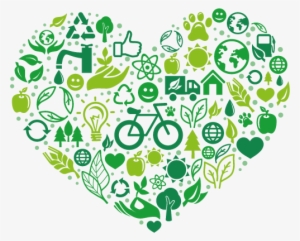 Green Eco Heart - Eco Friendly