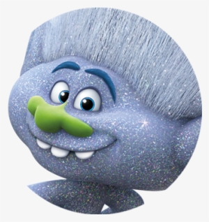Guy Diamond Is The Resident Naked Glitter Troll With - Silver Troll From Troll Movie