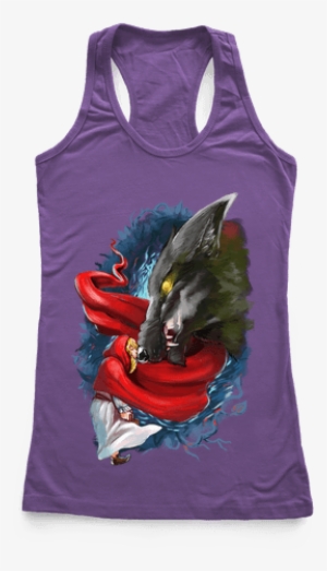 Little Red Riding Hood And The Wolf Racerback Tank - Heels On Gloves Off