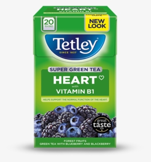 Tetley Super Green Tea Heart Forest Fruits - Tetley Original Softpack 240 Teabags 750g