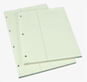 11" Green Paper With Red Vertical Rule, 3-hole Punched, - Document