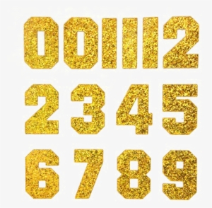 Glitter Png Image Transparent - Golden Glitter Numbers Png