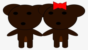 This Free Clipart Png Design Of The Bear Clipart Has - Couple Teddy Bear Kartun Png