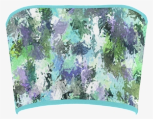 Green Paint Splatter Bandeau Top - Abstract Blue Paint Splatter Backpack By Jnccreations