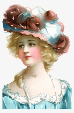 Lady, Woman, Girl, Vintage, Female, People, Beauty - Painting Of Woman With Hat