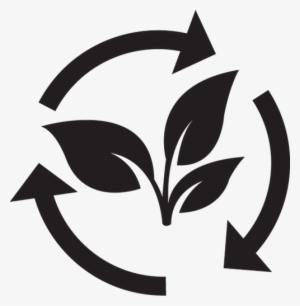 A Black And White Illustration Of A Carbon Cycle Icon - Plant Cycle Icon