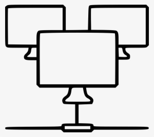 Computer Network Monitors Structure Level - Vector Computer Network Icon Png