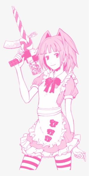 Transparent Pink Manga Girl - Anime Girl Pastel Png Transparent