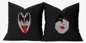 Kiss Demon Bling Crystal Throw Pillow