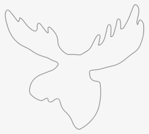 Moose Reindeer Mammal Elk - Moose Head Outline