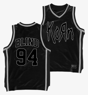 Korn Blind Basketball Jersey, Exclusive To Kornlimited - Basketball Jerseys Front Back Black