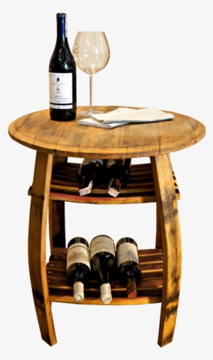 Side Table From An Old Wine Barrel - Barrel