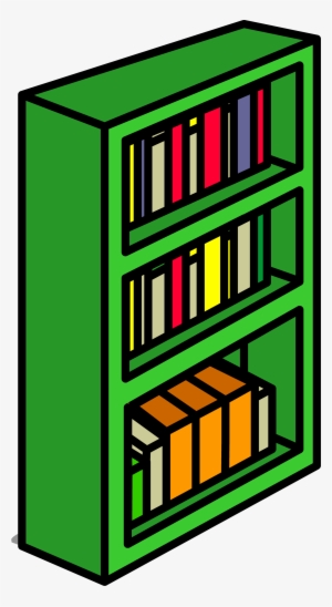 Green Bookcase Sprite 010 - Club Penguin Green Bookcase