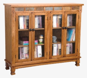 Sedona Rustic Oak 42" H Bookcase With Doors - Bookcase With Doors