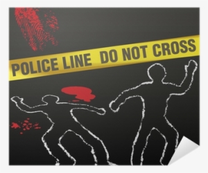 Crime Scene Tape Corpse Chalk Outline Poster • Pixers® - Chalk Outline