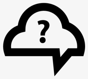 Speech Bubble Cloud With Question Mark Vector - Question Mark Cloud Icon