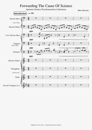 Forwarding The Cause Of Science - Aperture Science Song Sheet Music