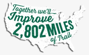 2802 Miles Graphic Shadow - National Trails Day 2018