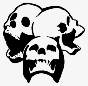 3 Skull Shaman Stencil - Skull Stencils