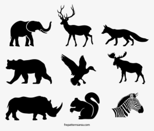 View Larger Image Wildlife Animals Silhouette Stencil - Animal Stencil Printable