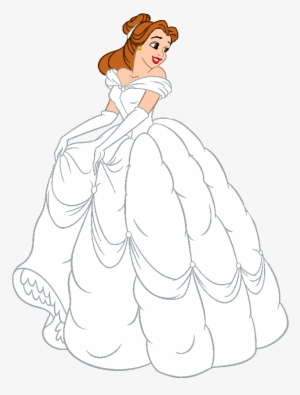 Wedding Dress Clipart Belle - Belle Wedding Dress Disney Cartoon