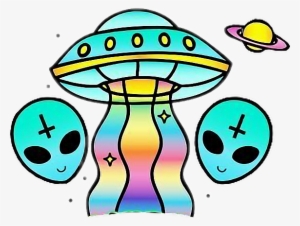 Alien Clipart Rainbow - Wish You Were Weird