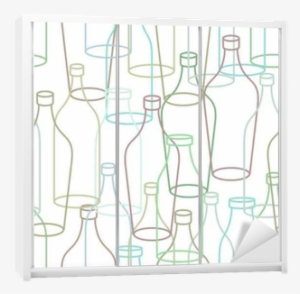 glass bottle seamless pattern - glass bottle