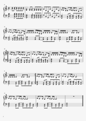 Asterisk Sheet Music 2 Of 2 Pages - Thom Yorke Analyse Sheet Music