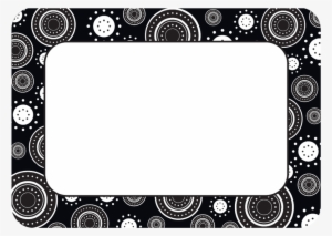 Tcr5169 Black/white Crazy Circles Name Tags/labels - Name Tag Design Black And White