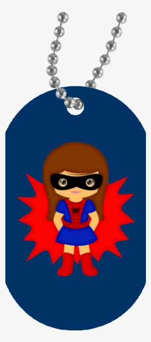 Spider Girl Un5588 White Dog Tag - Necklace