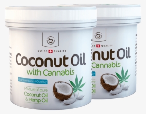 2 X Coconut Oil With Cannabis For Skin Use - Kokosovy Olej S Konopím