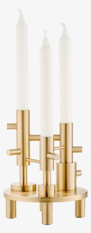 Candleholder H 20 Cm, Large, Solid Brass - Fritz Hansen Candleholder Large Solid Brass By Jaime
