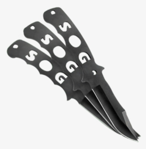 Sog Fusion Throwing Knives F04t - Black Throwing Knife Png