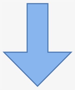 Thick Arrow Pointing Down Icon - Blue Arrow Pointing Down